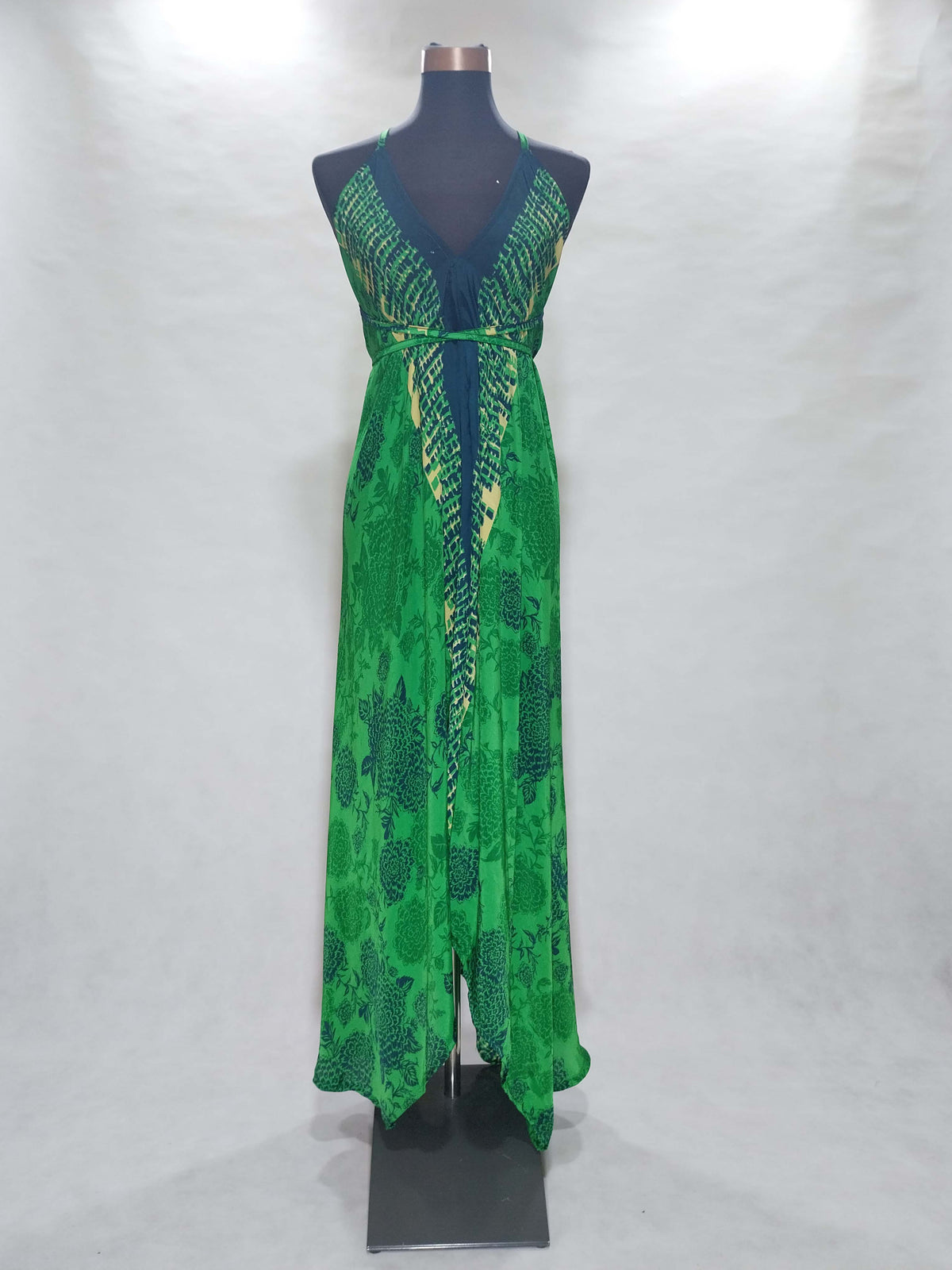 Das lange Magische Kleid Green Roses