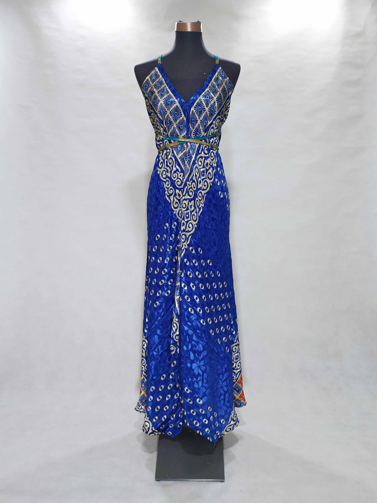 Das lange Magische Kleid Blue Peacock