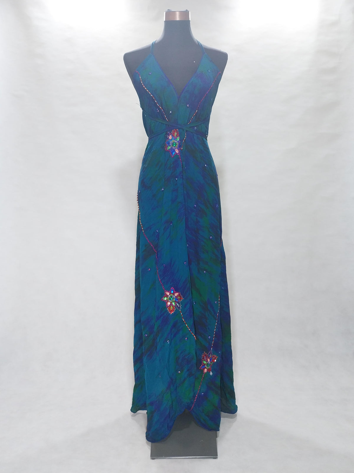 Das lange Magische Kleid Ocean Flower