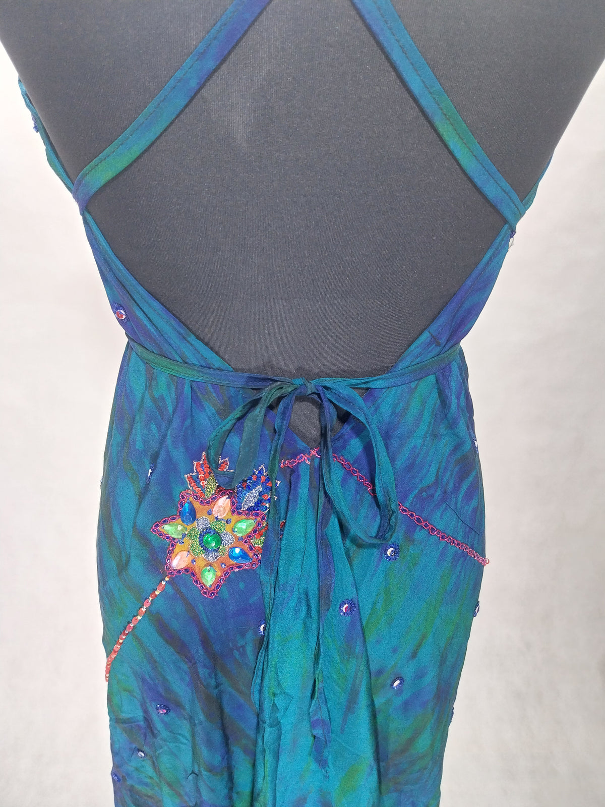 Das lange Magische Kleid Ocean Flower