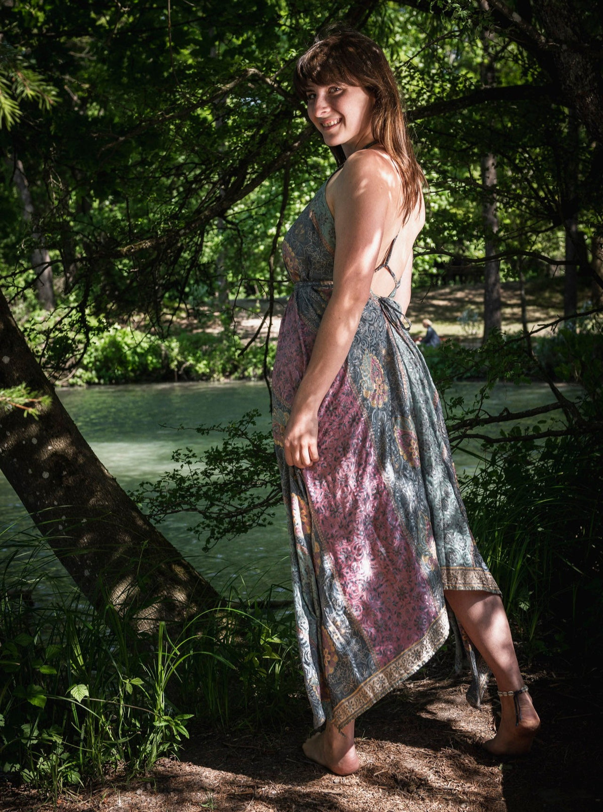 Das lange Magische Kleid 'Frühling'