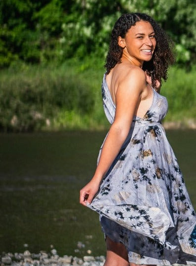 Das lange Magische Kleid 'Wolkig'