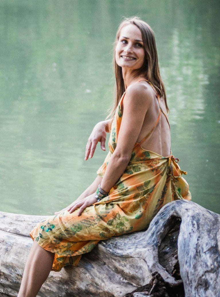 Das lange Magische Kleid 'Lime-Light'
