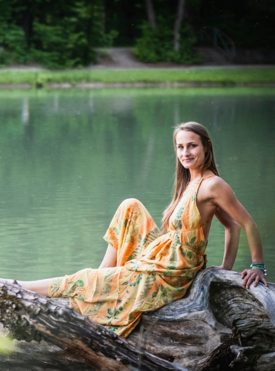Das lange Magische Kleid 'Lime-Light'