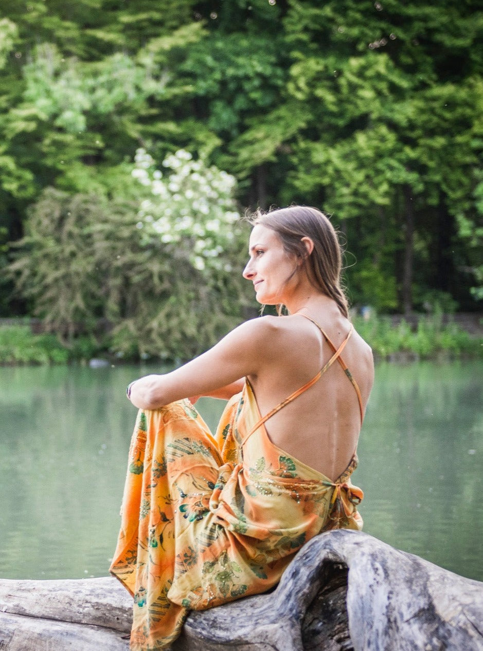 Das lange Magische Kleid 'Lime-Light'