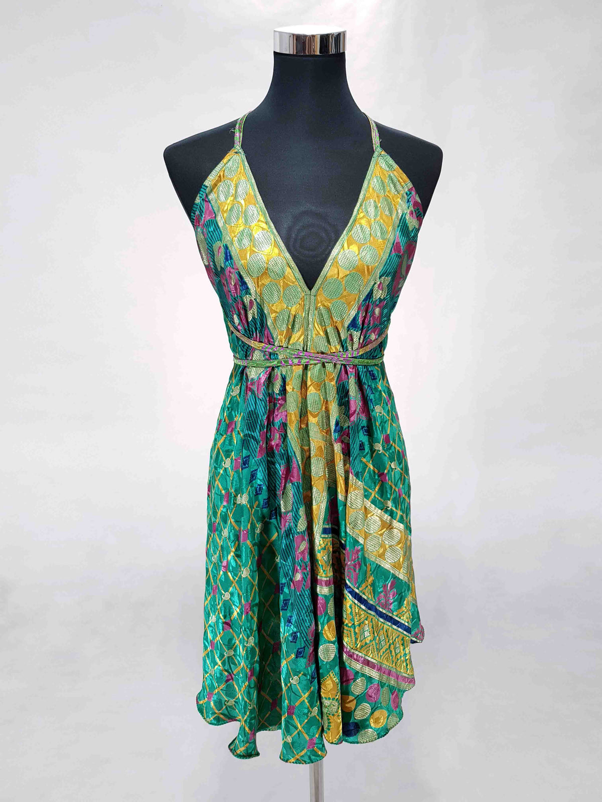 Das kurze Magische Kleid traumhaftes Grün-Türkis