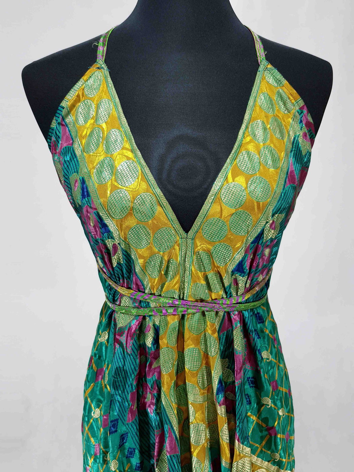 Das kurze Magische Kleid traumhaftes Grün-Türkis