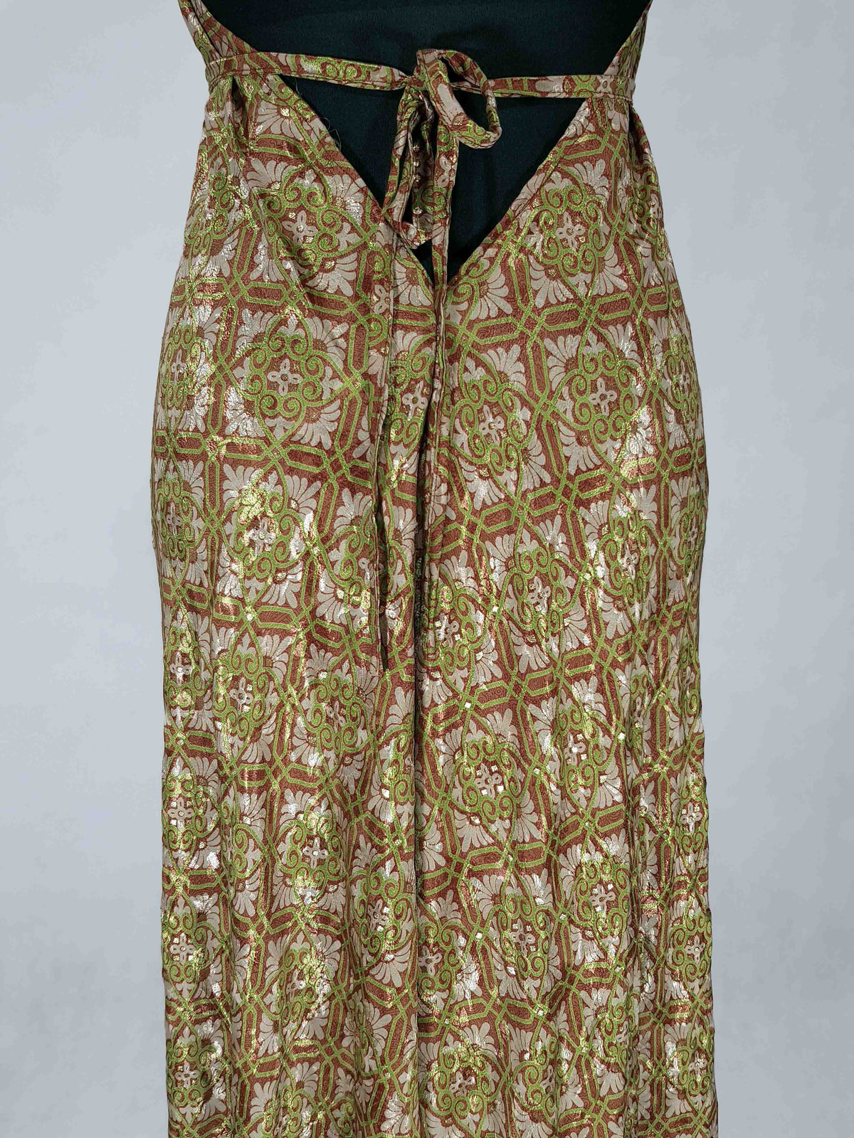 Das lange Magische Kleid dezentes Braun-Grün