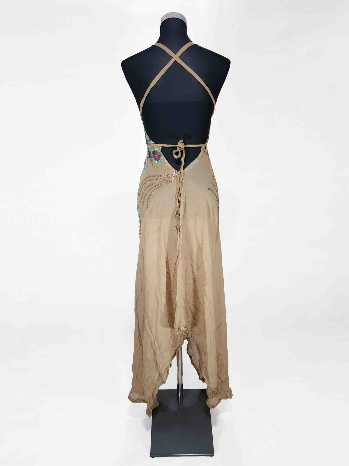 Das lange Magische Kleid verführerisches Nude