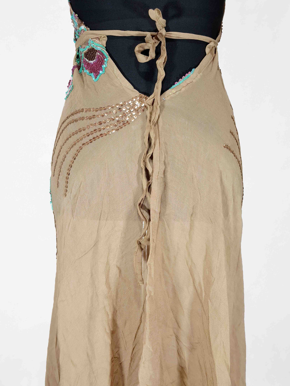 Das lange Magische Kleid verführerisches Nude