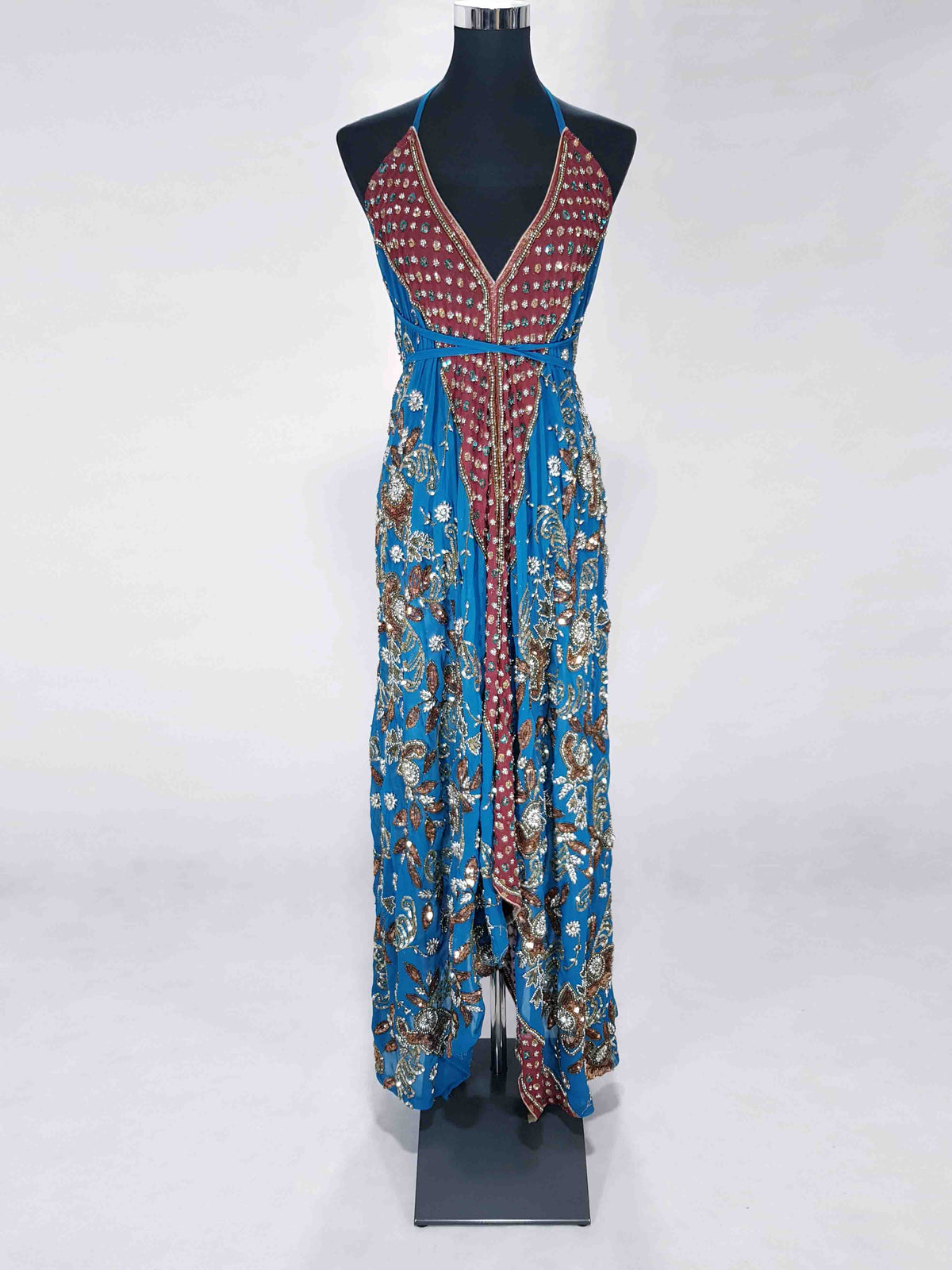 Das lange Magische Kleid leidenschaftliches Blau