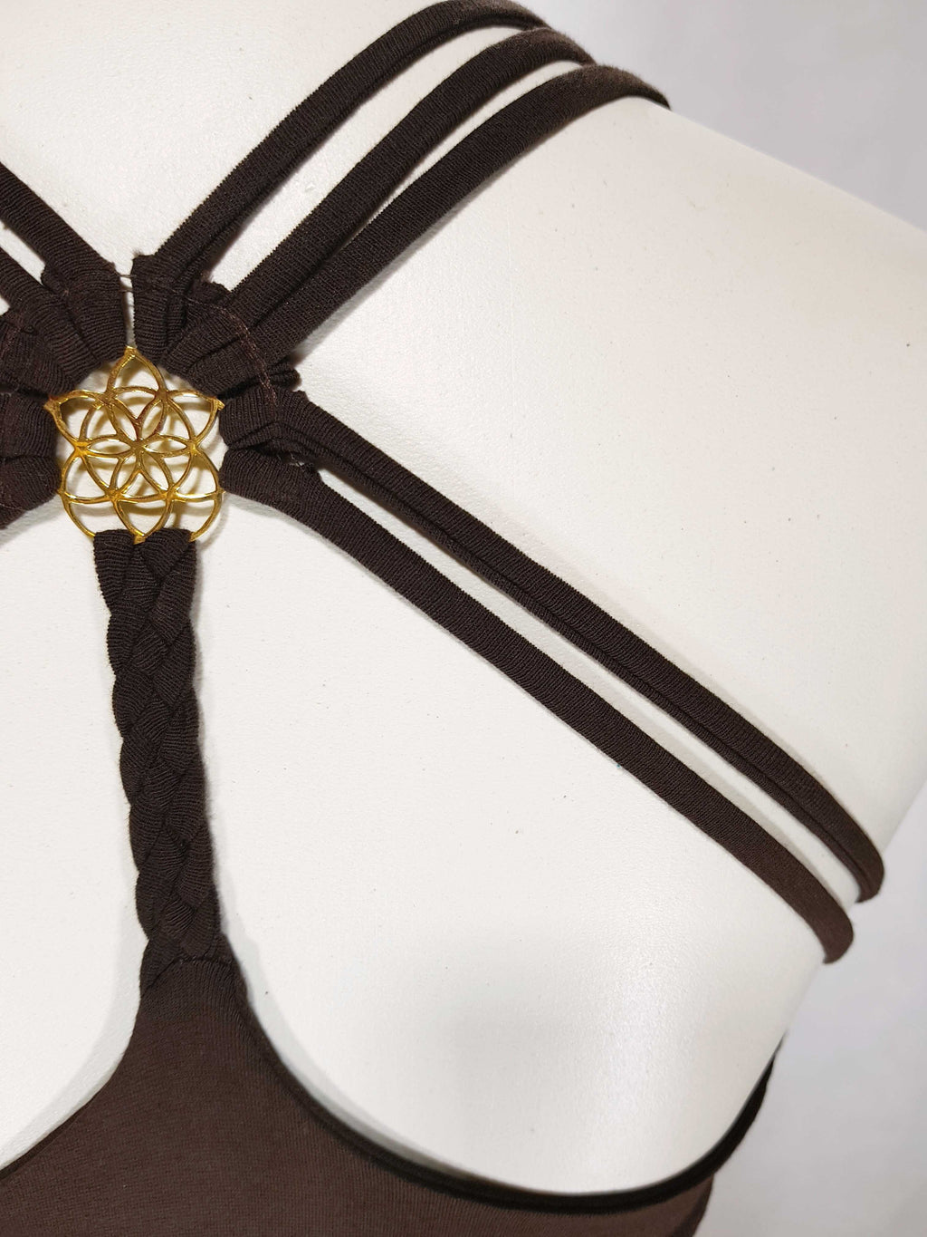 Bandeau Blume des Lebens Braun