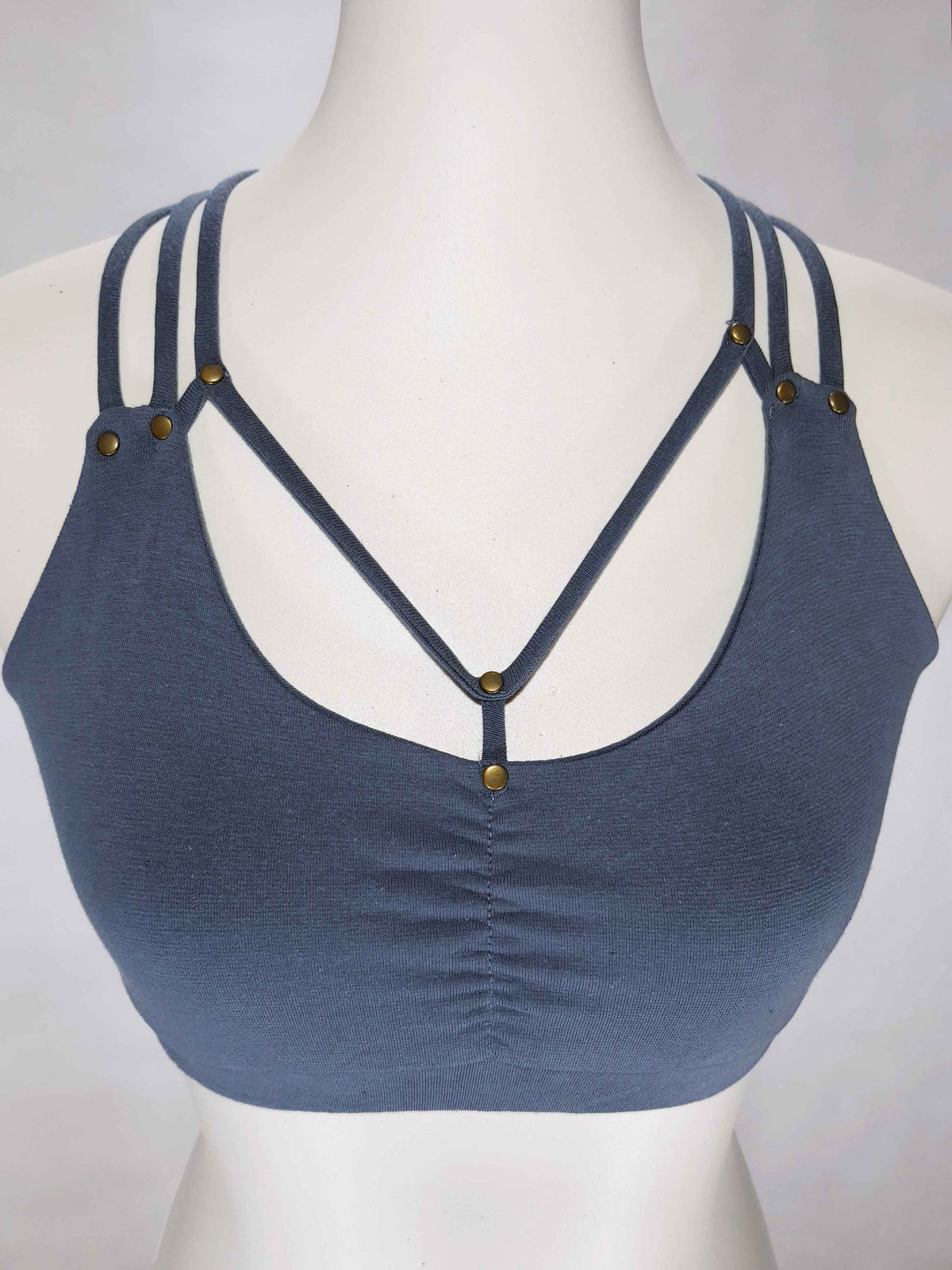 Bandeau Blume des Lebens Grau-Blau