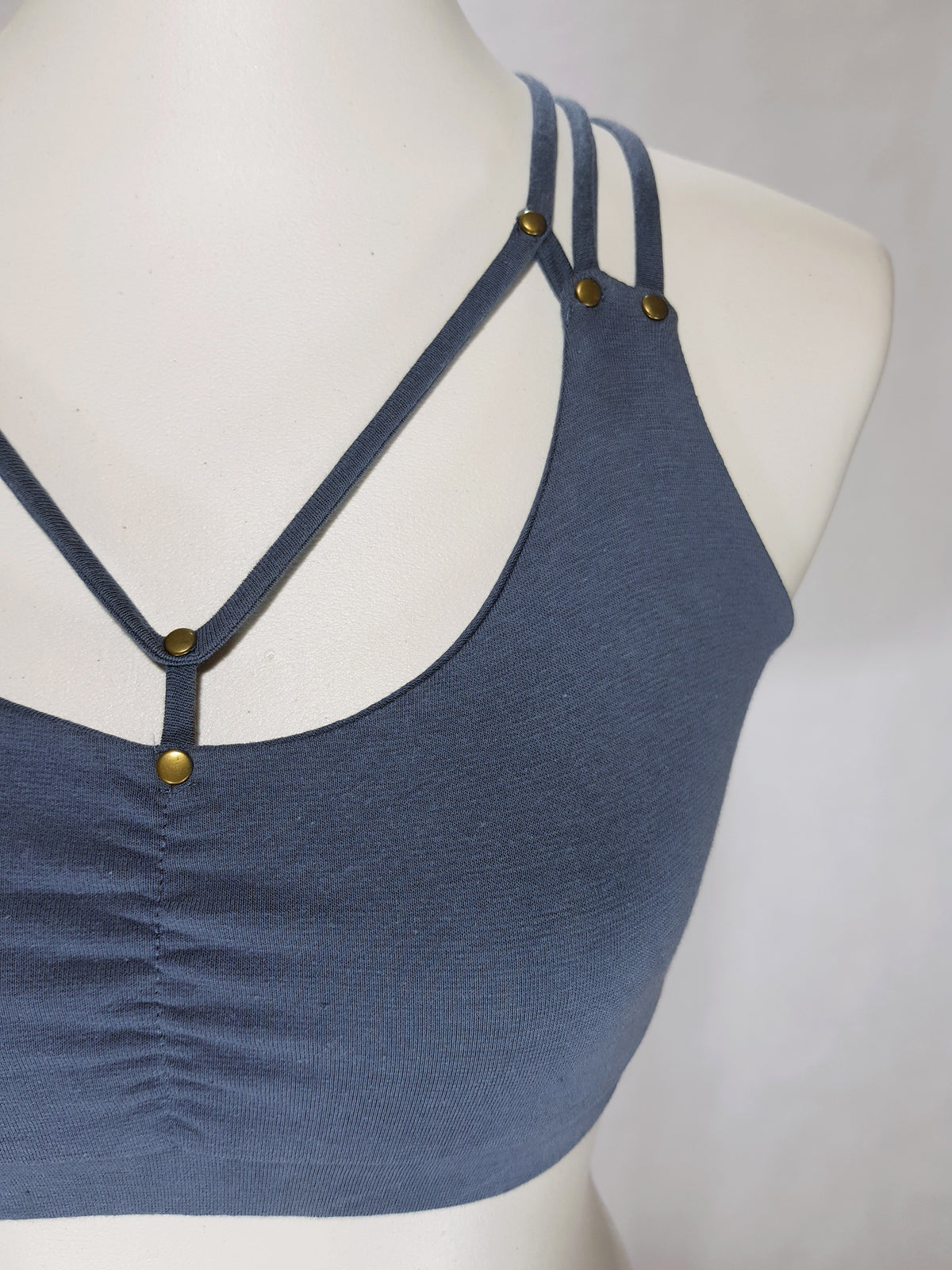 Bandeau Blume des Lebens Grau-Blau