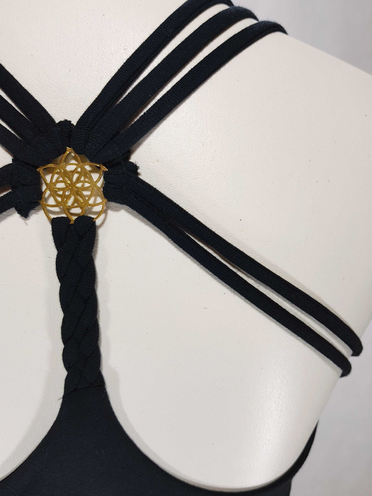 Bandeau Blume des Lebens Schwarz