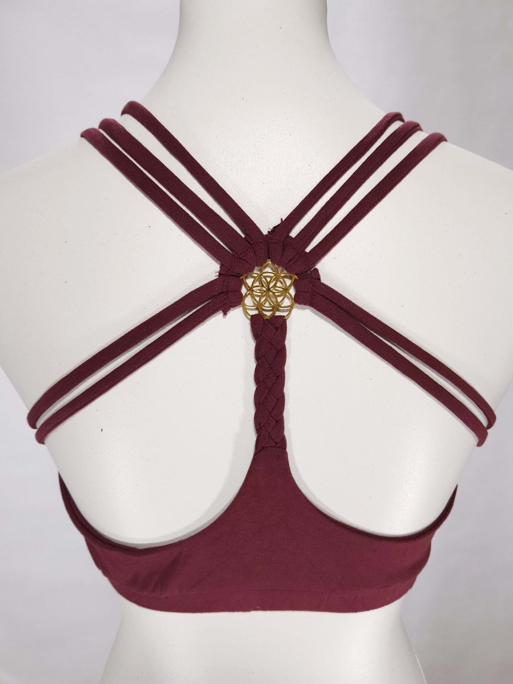 Bandeau Blume des Lebens Wein-Rot