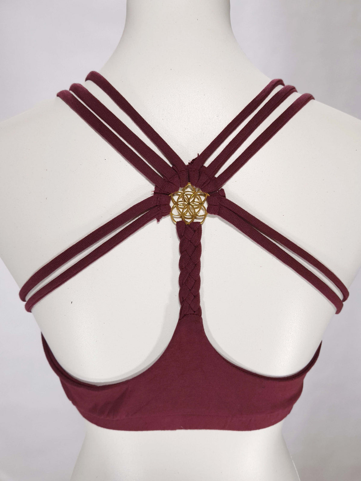 Bandeau Blume des Lebens Wein-Rot