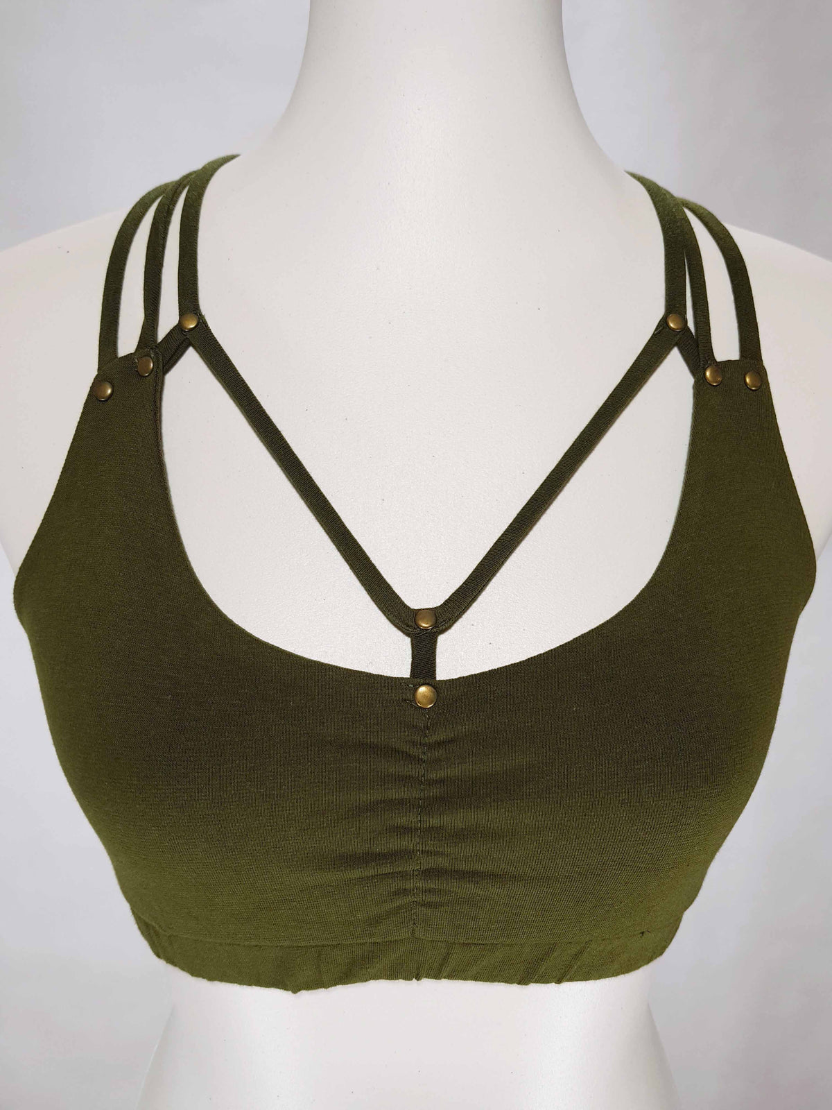 Bandeau Blume des Lebens Oliv-Grün