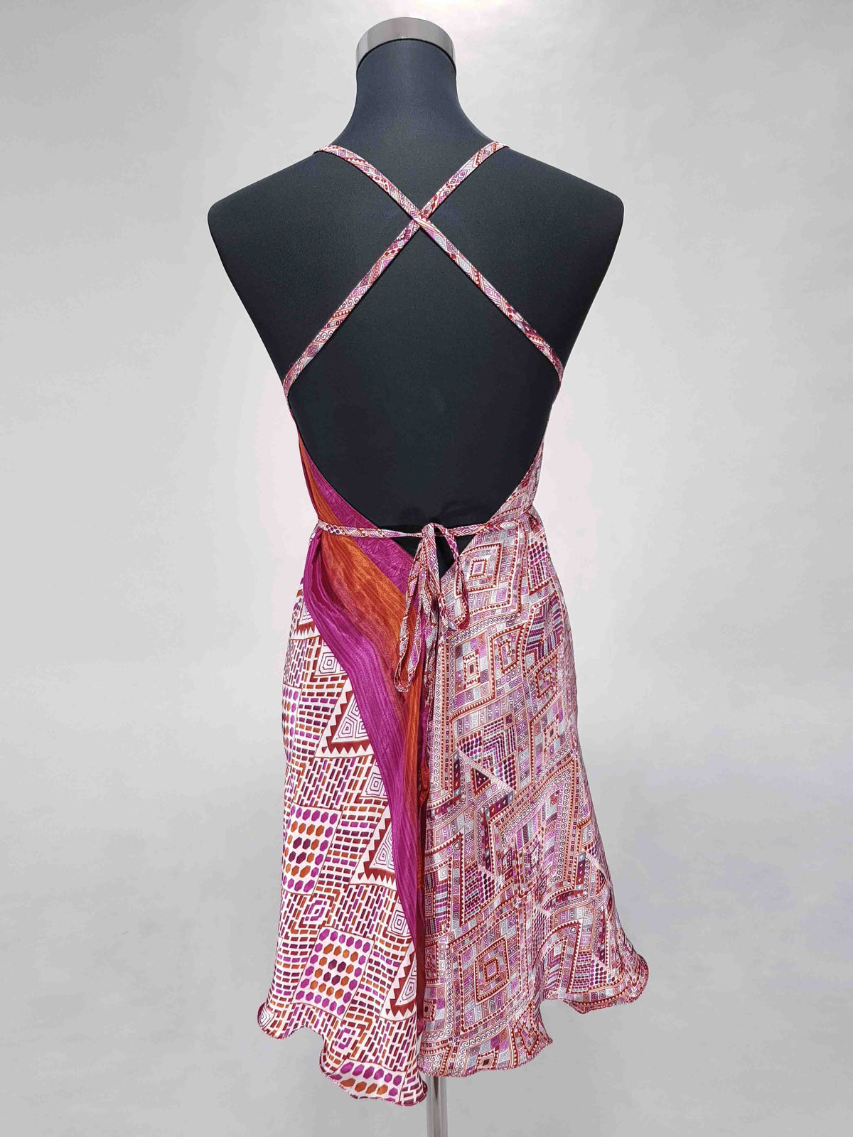 Das kurze Magische Kleid Pink-Weiß